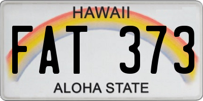 HI license plate FAT373