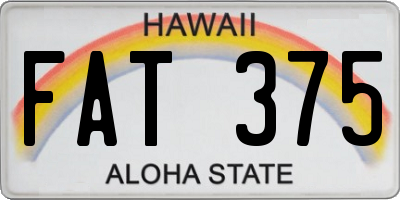 HI license plate FAT375
