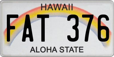HI license plate FAT376