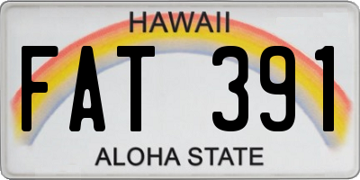 HI license plate FAT391