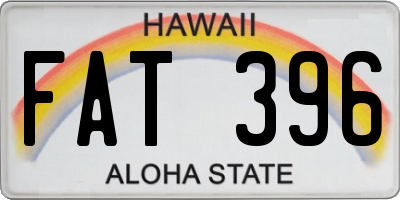 HI license plate FAT396