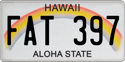 HI license plate FAT397
