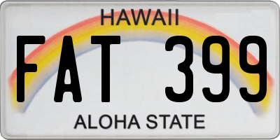 HI license plate FAT399