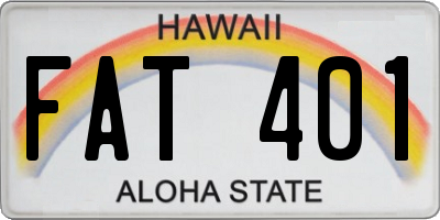 HI license plate FAT401