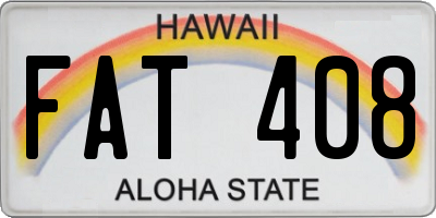 HI license plate FAT408