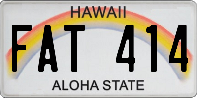 HI license plate FAT414