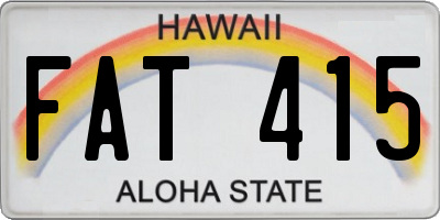 HI license plate FAT415