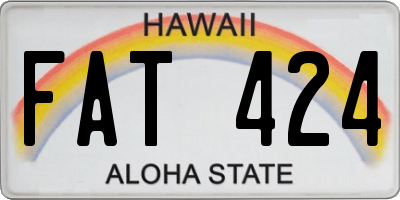 HI license plate FAT424