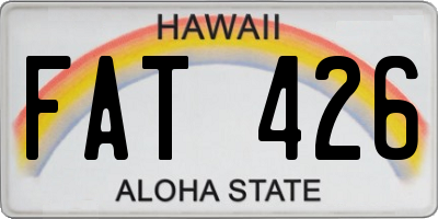 HI license plate FAT426