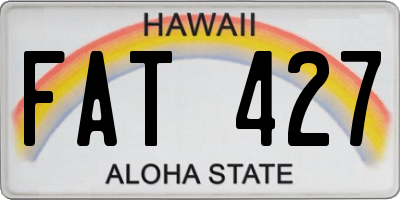 HI license plate FAT427