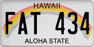 HI license plate FAT434