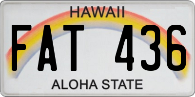 HI license plate FAT436