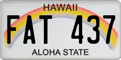 HI license plate FAT437