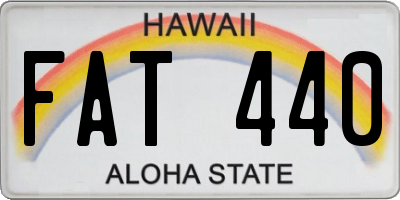 HI license plate FAT440