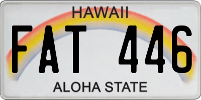 HI license plate FAT446