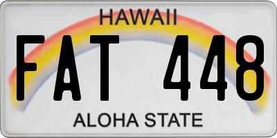 HI license plate FAT448