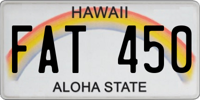 HI license plate FAT450