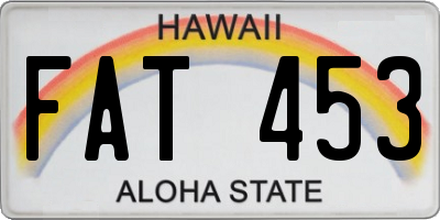 HI license plate FAT453