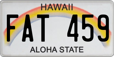 HI license plate FAT459