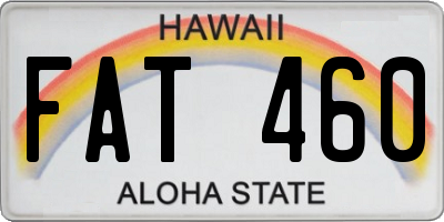 HI license plate FAT460