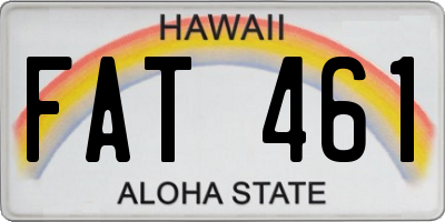HI license plate FAT461