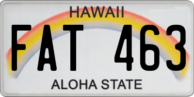 HI license plate FAT463