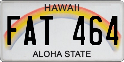 HI license plate FAT464