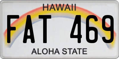 HI license plate FAT469