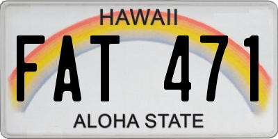 HI license plate FAT471