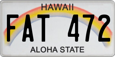 HI license plate FAT472