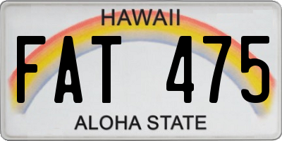HI license plate FAT475