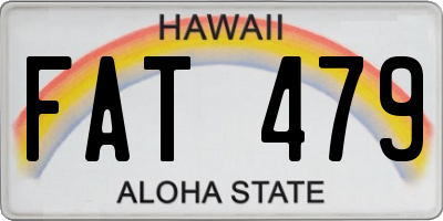 HI license plate FAT479