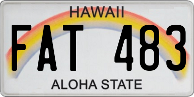 HI license plate FAT483