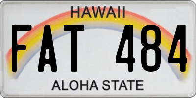 HI license plate FAT484