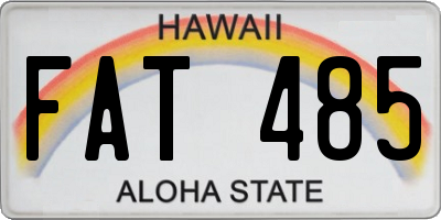 HI license plate FAT485