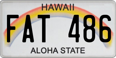 HI license plate FAT486