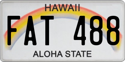 HI license plate FAT488