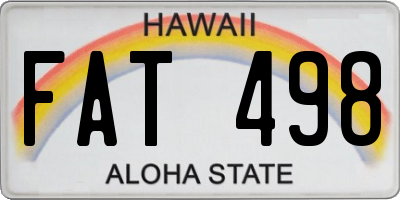 HI license plate FAT498