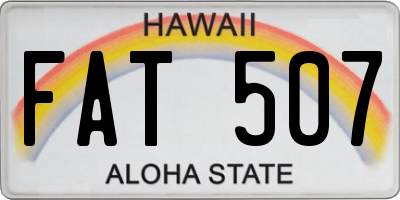 HI license plate FAT507
