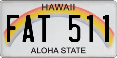 HI license plate FAT511