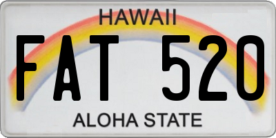 HI license plate FAT520