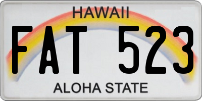 HI license plate FAT523
