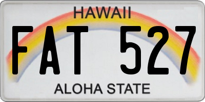 HI license plate FAT527