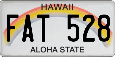 HI license plate FAT528