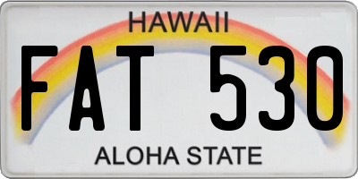 HI license plate FAT530