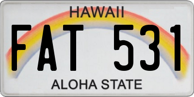 HI license plate FAT531
