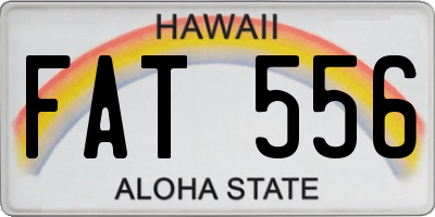HI license plate FAT556