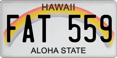 HI license plate FAT559