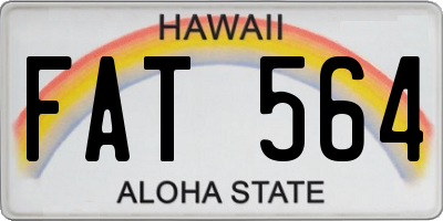 HI license plate FAT564