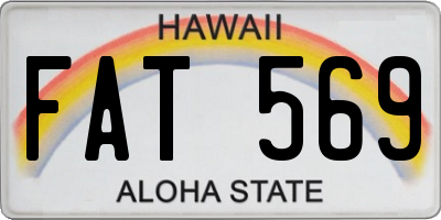 HI license plate FAT569